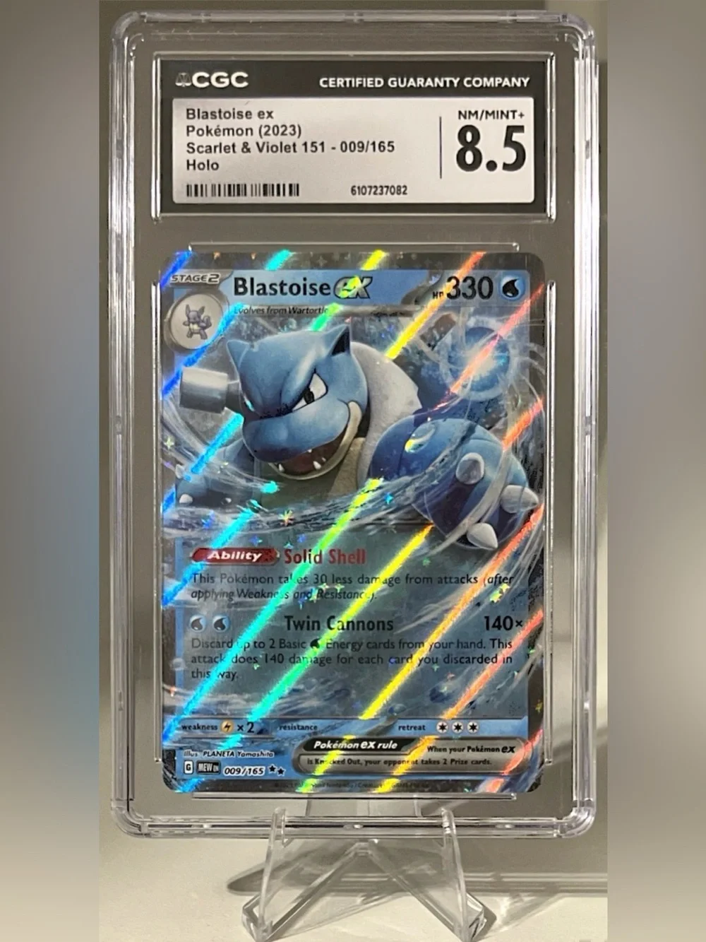 Pokémon TCG: 151 - BLASTOISE EX 009/165 - CGC NM 8.5